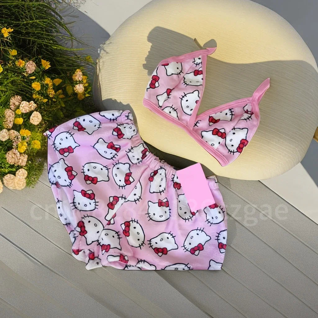 Baddie Hello Kitty Bikini Set