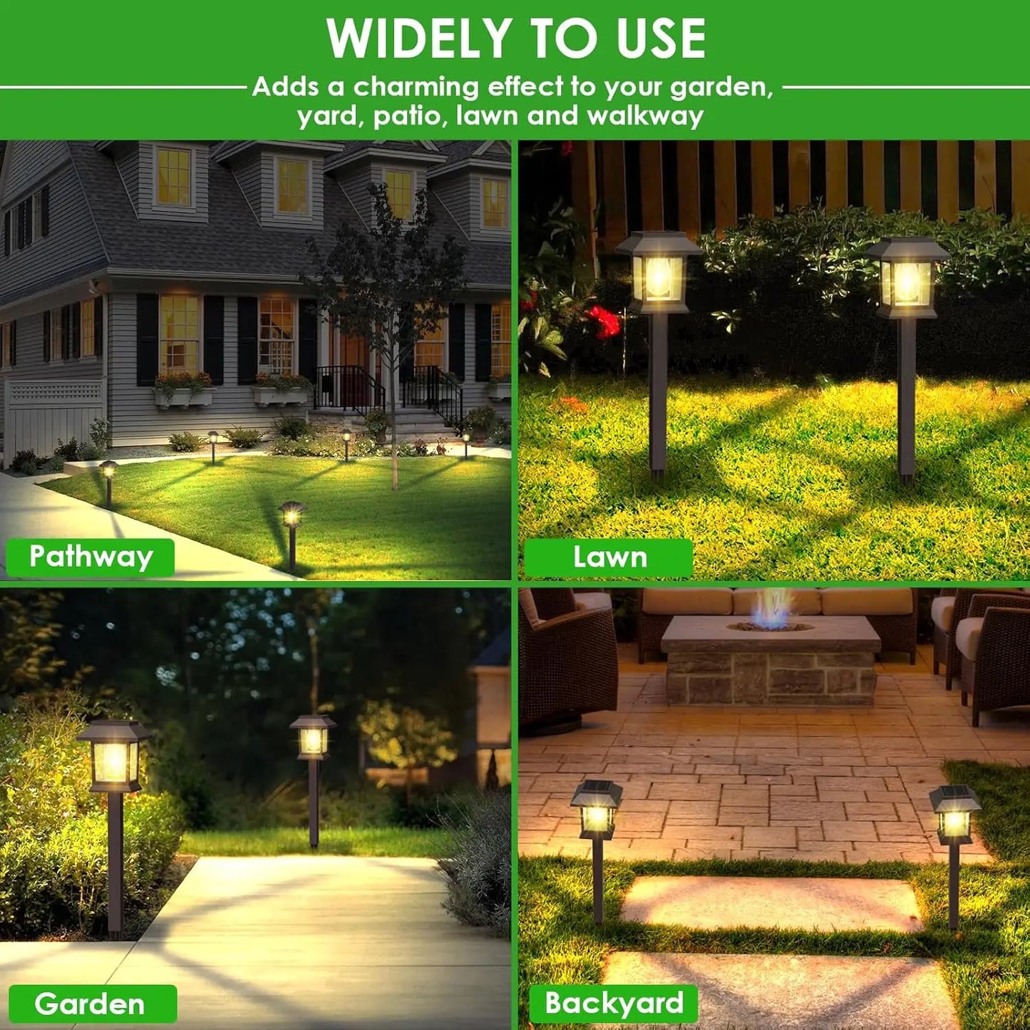 Luxury Solar Outdoor LED Path Lights IP44 Waterproof
